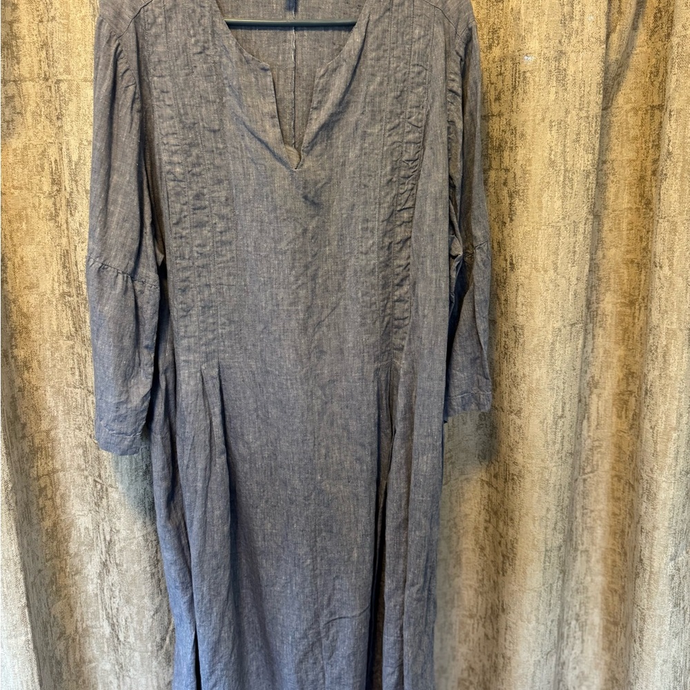 Blue Long Sleeve Dress